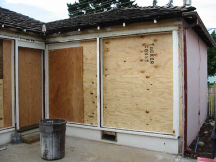 the patio viewed from the outside